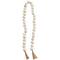 5ft. Paper Mache Round Distressed Beaded Garland with Tassel